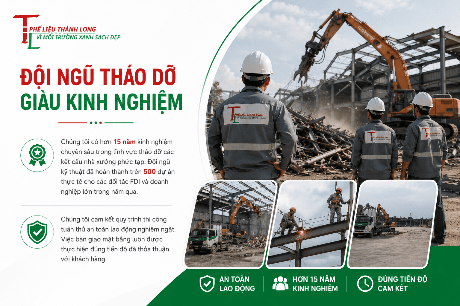 Đội ngũ tháo dỡ giàu kinh nghiệm